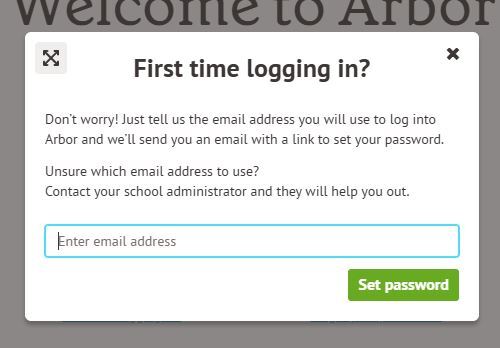 First time logging in